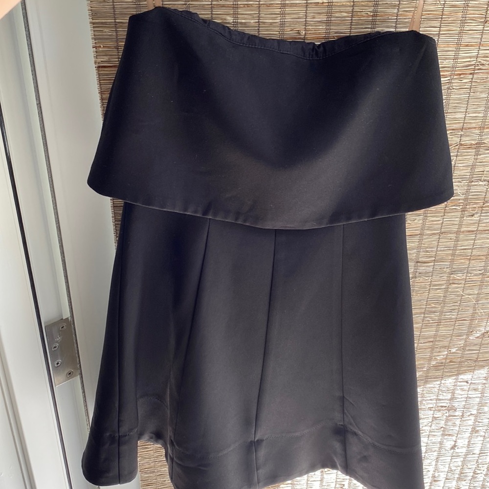 Strapless black dress